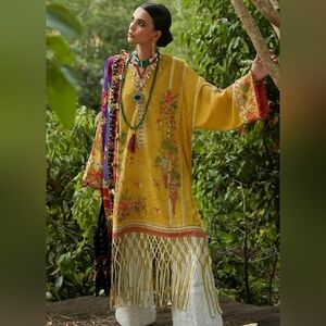 Elan- Embroidered Lawn 3 Piece Dress With Silk Duppata - Pakistani & Indian Wear